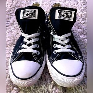 Black converse shoes size 10